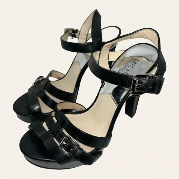 Women’s MICHAEL MICHAEL KORS STILETTO HEEL OPEN TOES STRAP ADJUSTABLE ANKL SZ 6M - Picture 4 of 10